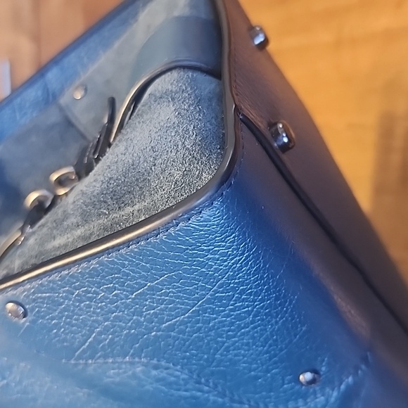 Coach Mercer 30 Leather and Suede satchel with whiplash details - Picture 7 of 16